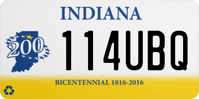IN license plate 114UBQ