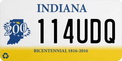 IN license plate 114UDQ