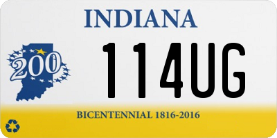 IN license plate 114UG