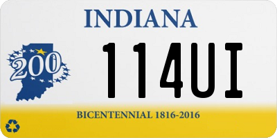 IN license plate 114UI