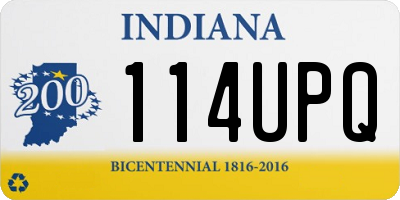 IN license plate 114UPQ