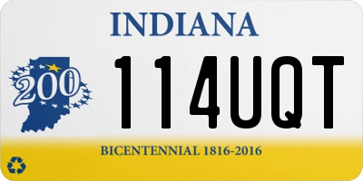IN license plate 114UQT
