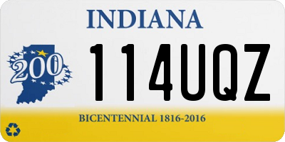IN license plate 114UQZ