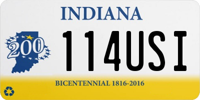 IN license plate 114USI