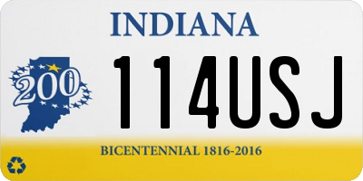 IN license plate 114USJ
