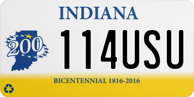 IN license plate 114USU
