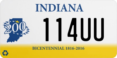 IN license plate 114UU