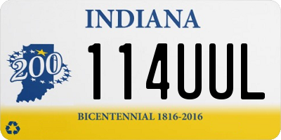 IN license plate 114UUL