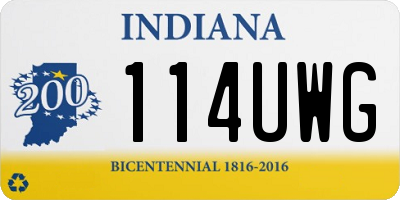 IN license plate 114UWG