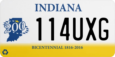 IN license plate 114UXG