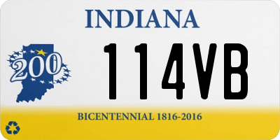 IN license plate 114VB