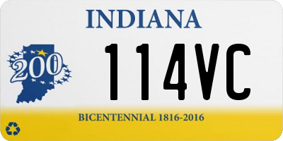 IN license plate 114VC