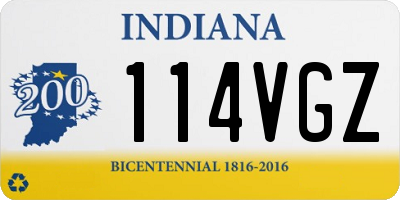 IN license plate 114VGZ