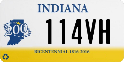 IN license plate 114VH