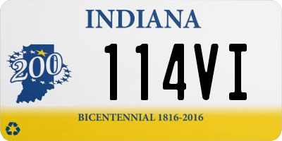 IN license plate 114VI