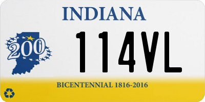 IN license plate 114VL