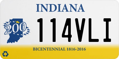 IN license plate 114VLI