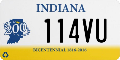IN license plate 114VU
