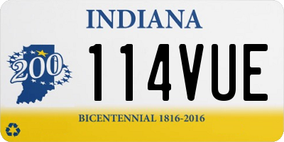 IN license plate 114VUE