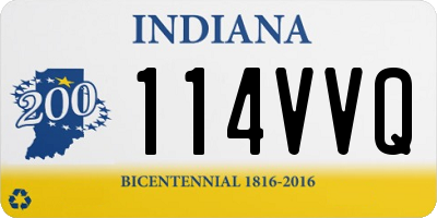 IN license plate 114VVQ