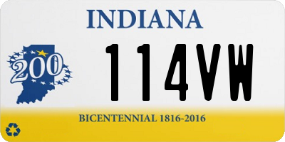 IN license plate 114VW