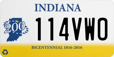 IN license plate 114VWO