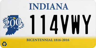 IN license plate 114VWY
