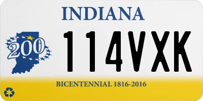 IN license plate 114VXK