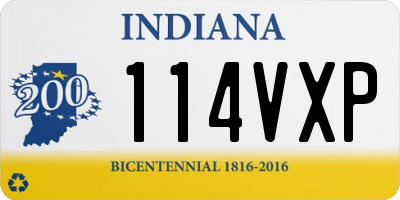 IN license plate 114VXP