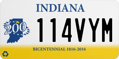 IN license plate 114VYM
