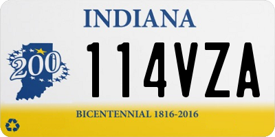 IN license plate 114VZA