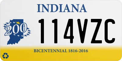 IN license plate 114VZC