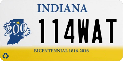 IN license plate 114WAT