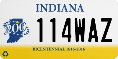 IN license plate 114WAZ
