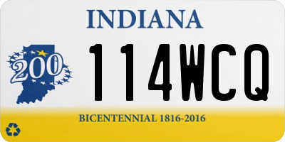 IN license plate 114WCQ