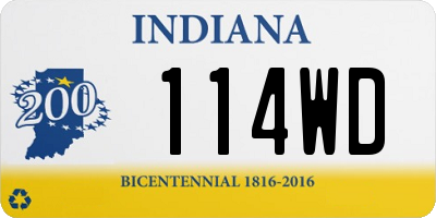 IN license plate 114WD