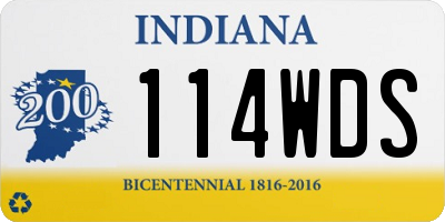 IN license plate 114WDS