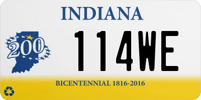 IN license plate 114WE