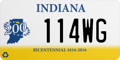 IN license plate 114WG