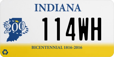 IN license plate 114WH