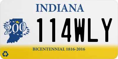 IN license plate 114WLY