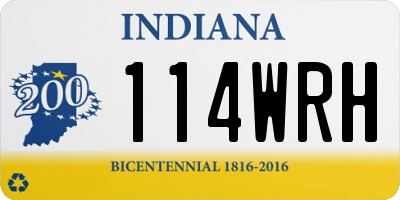 IN license plate 114WRH