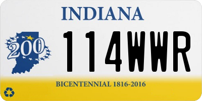 IN license plate 114WWR