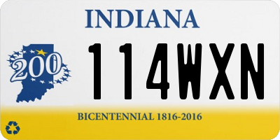 IN license plate 114WXN