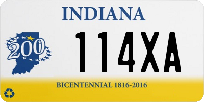 IN license plate 114XA