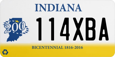 IN license plate 114XBA