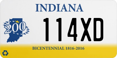 IN license plate 114XD