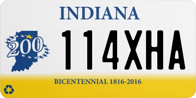 IN license plate 114XHA