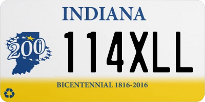 IN license plate 114XLL