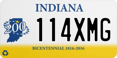 IN license plate 114XMG